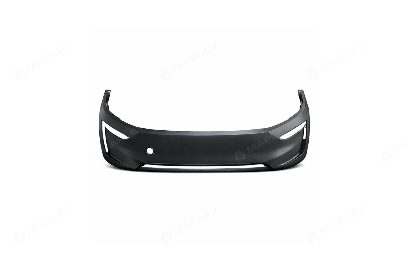 An unpainted aftermarket Tesla front bumper cover — the part whose price people search for most